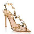 Golden Branch Jade Leaves Heel Sandals Non-slip Thin Pointed Toe Gold Zpaxo Gold 9cm 39 China Mainland