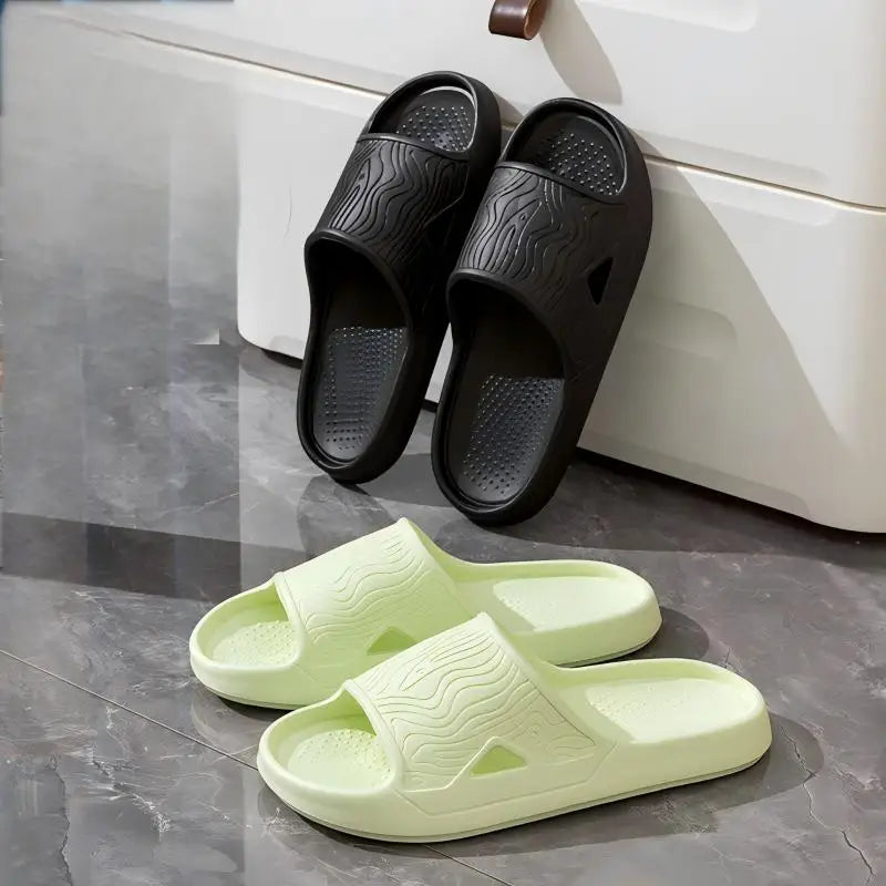 SHAJI Unisex Couple Cloud Slides Summer EVA Thick Sole Non Slip