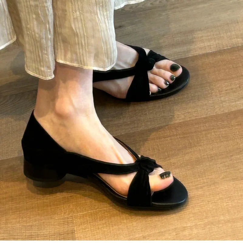 Summer Women's Fish Mouth Open Toe Hollow Out Breathable Solid Zpaxo