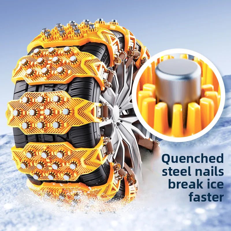 Universal Rubber Snow Chains – Thickened Anti-Skid Tire Chains