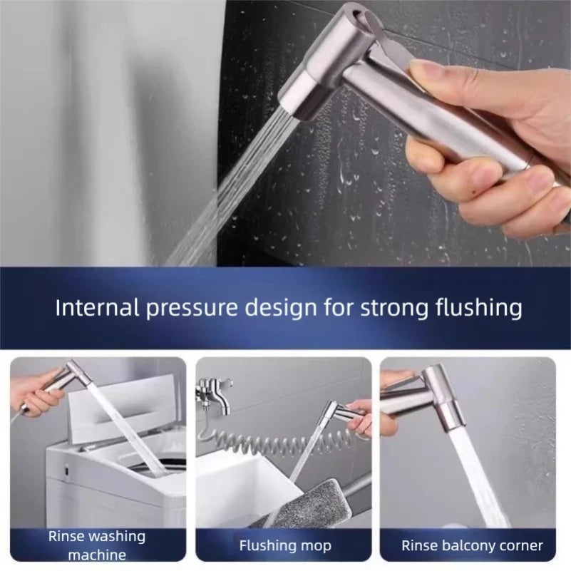 304 stainless steel toilet flushing spray gun, bathroom toilet water spray gun, water spray gun for flushing, bathroom spray gun Zpaxo