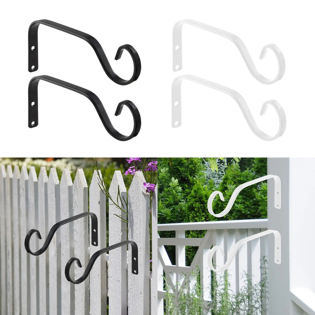 2-Pack Iron Wall Plant Hanger Brackets – Hanging Basket Hooks Plant Hanger Brackets Zpaxo