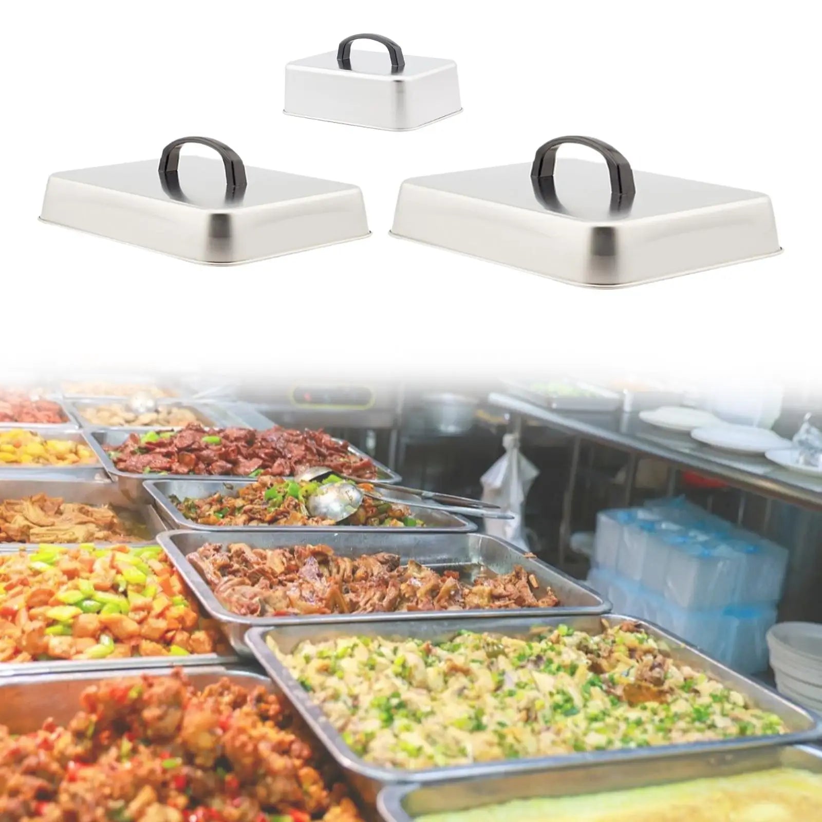 Grill Lid Grill Accessories 201 Stainless Steel Burger Cover Cooking Dome for Patties Hamburger BBQ Steaks Flat Top Griddle Zpaxo