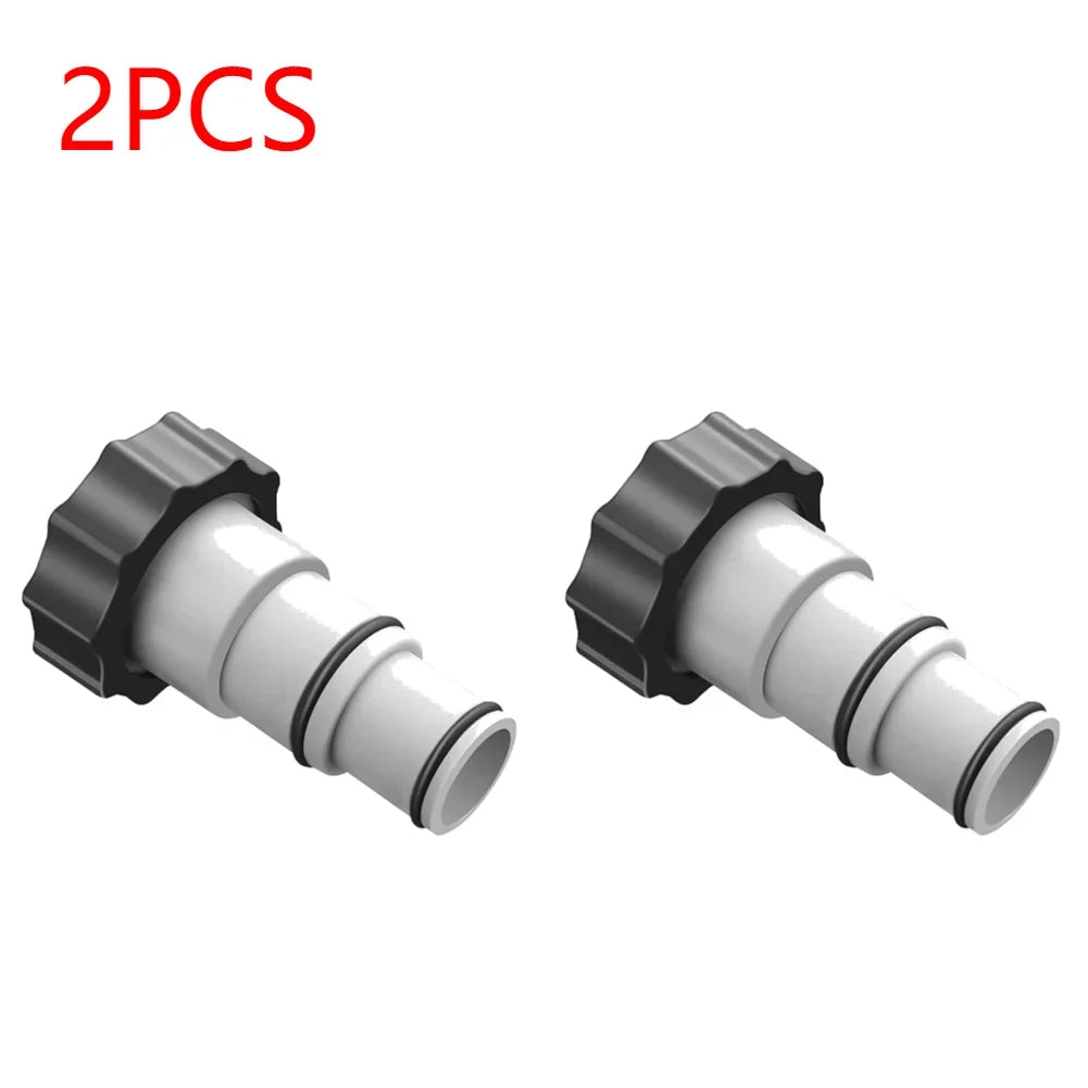 Replacement Pool Hose Adapter with Collar for Threaded Connection Pumps Pool Hose Adapter for Intex 4000 2500 2000 1500 ARU Zpaxo 2PCS