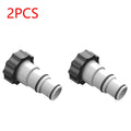 Replacement Pool Hose Adapter with Collar for Threaded Connection Pumps Pool Hose Adapter for Intex 4000 2500 2000 1500 ARU Zpaxo 2PCS
