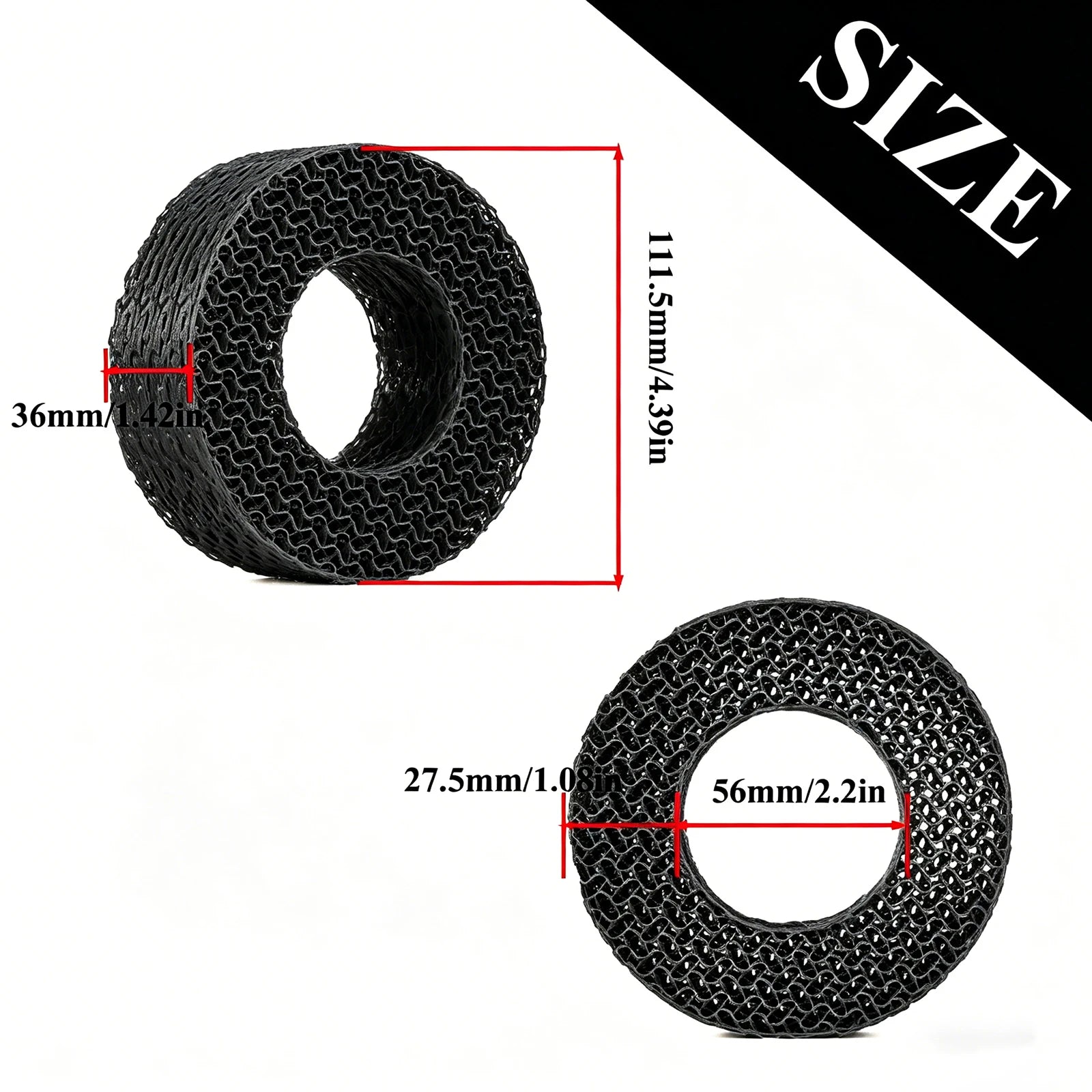 1 9-Inch 3D Printing TPU Tire Filler Lightweight Shock Absorber