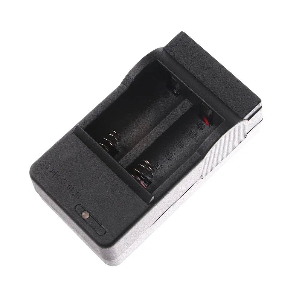 16340 CR123A Rechargeable Li-ion Battery Charger Wall LED Flashlight Zpaxo black