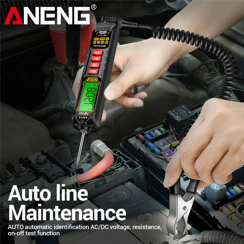 ANENG A3016 Car Voltage Test Pen Digital Multimeter Smart AC DC 600V