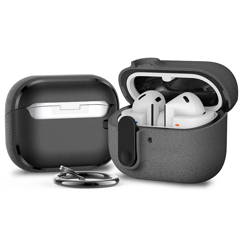 Secure Lock Case Samsung Galaxy Buds 3 Keychain Shockproof Protective Zpaxo Gray For Buds 3