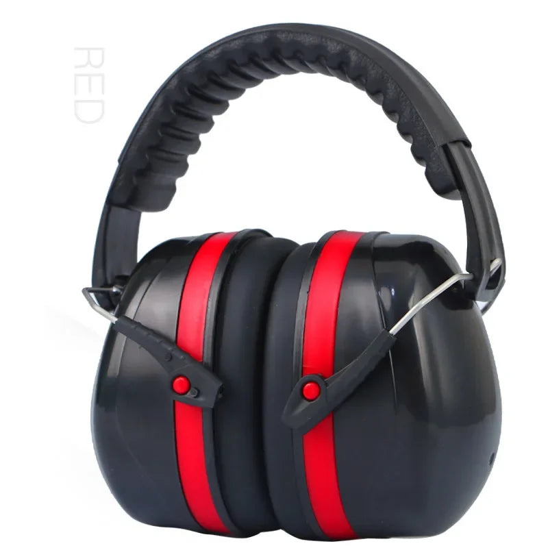 Foldable Anti-noise Head Earmuffs Ear Protector SNR-35dB Kids Adults Zpaxo Red