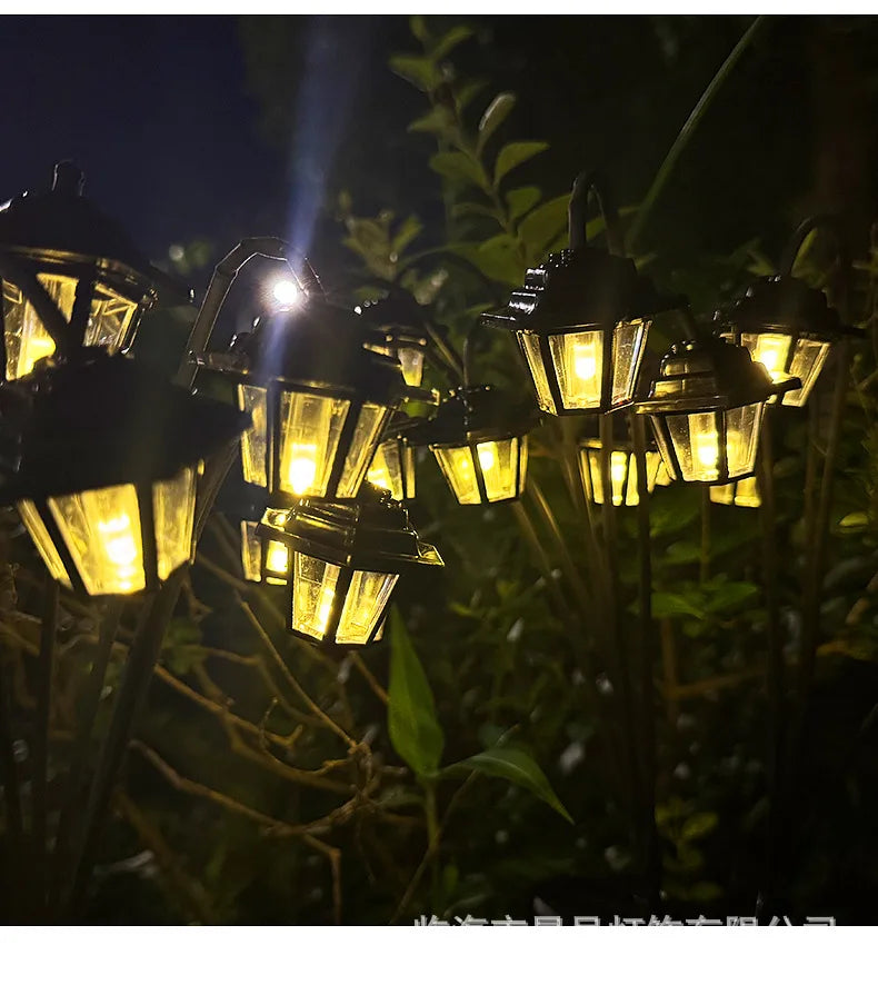 6LED Solar Hexagonal Palace Light 8-mode Outdoor Courtyard Christmas Zpaxo