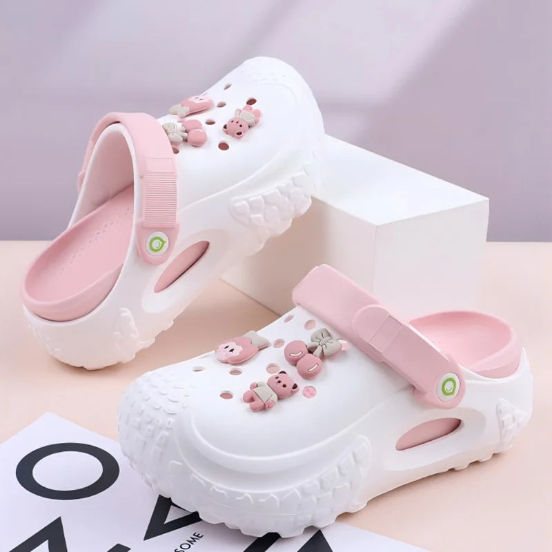 Women's Cute 2025 Summer Outer Wear Lightweight Non-slip Thick-soled Zpaxo WHITE 39-40