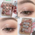 10 Color Love Eyeshadow Palette Velvet Matte and Shimmer Effect Pink Brown Eye Shadow Plate Create A Multi-Functional Makeup Zpaxo 01
