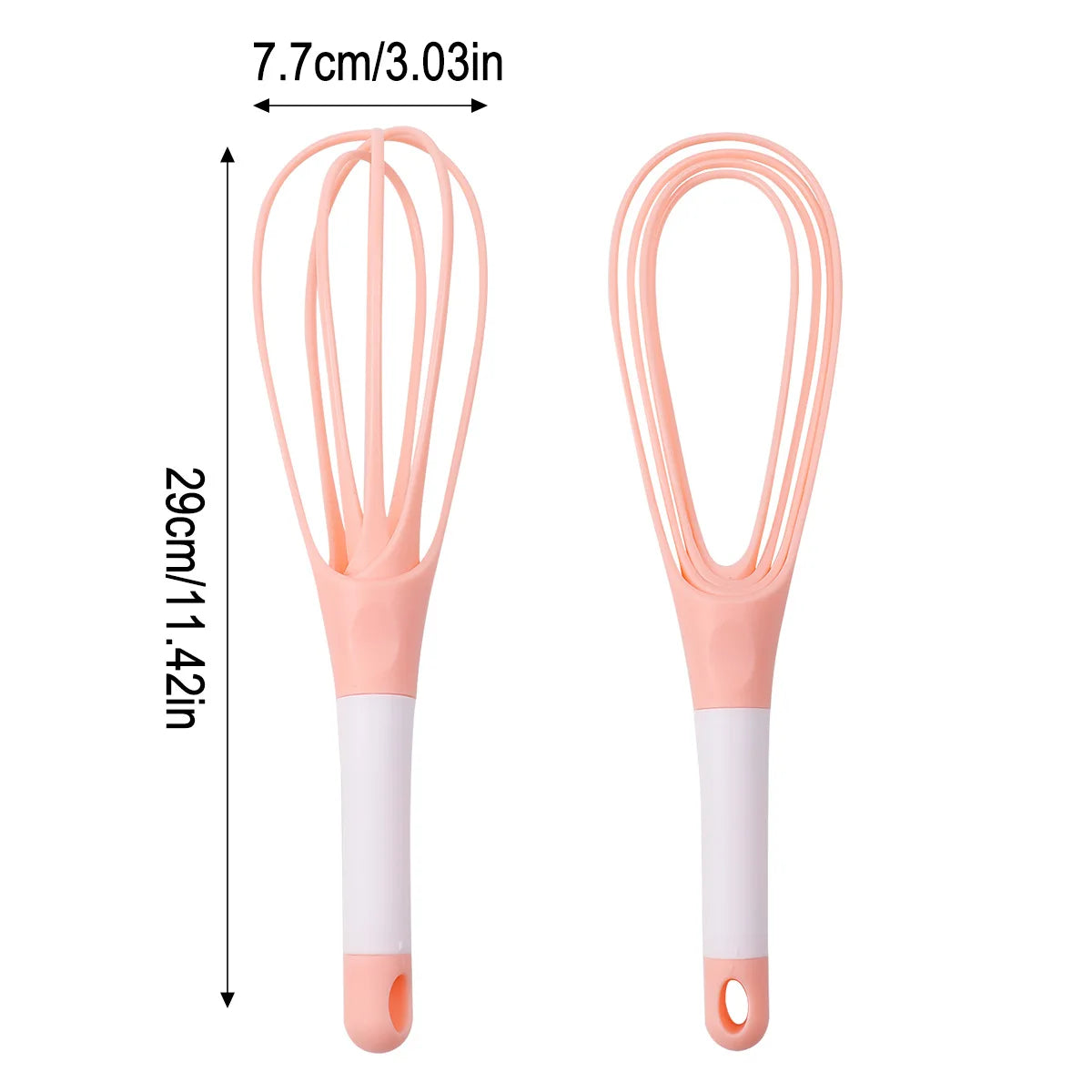 Hot Sale Handheld Rotary Egg Whisk Ergonomic Beater with Foaming Wires for Cake Batter Mixing Cream Blending Manual Egg Beater Zpaxo pink