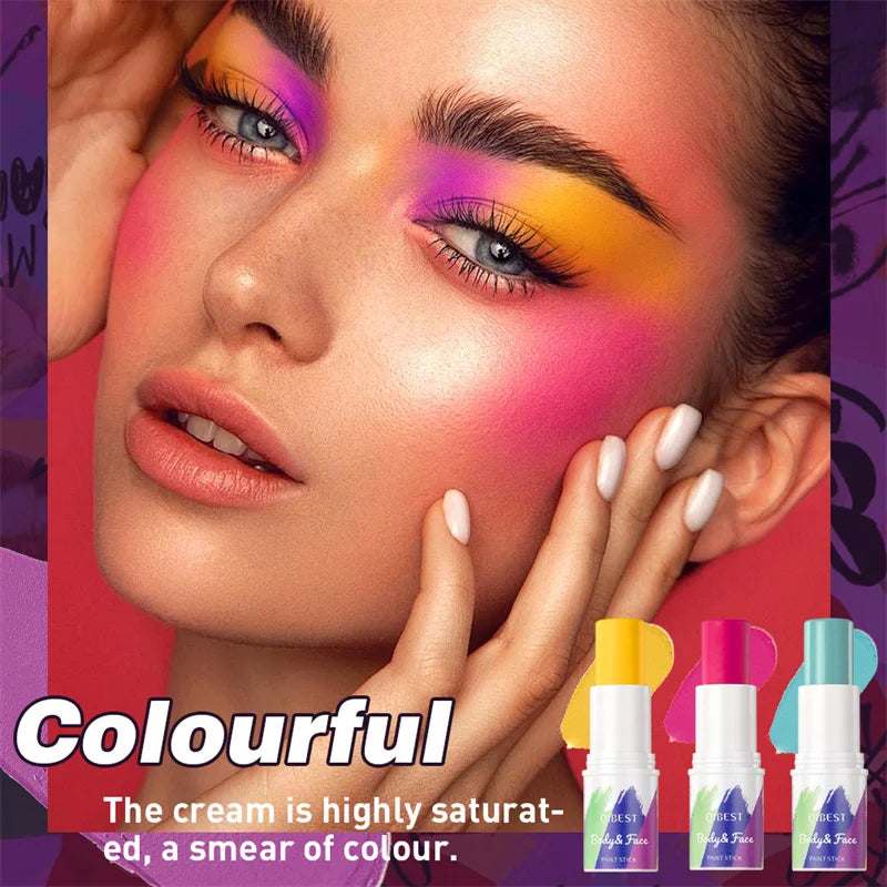 Body Face Paint Stick Natural Three-dimensional Modification Contour Brightening Skin Tone Face Washable Painting Pen Party Art Zpaxo