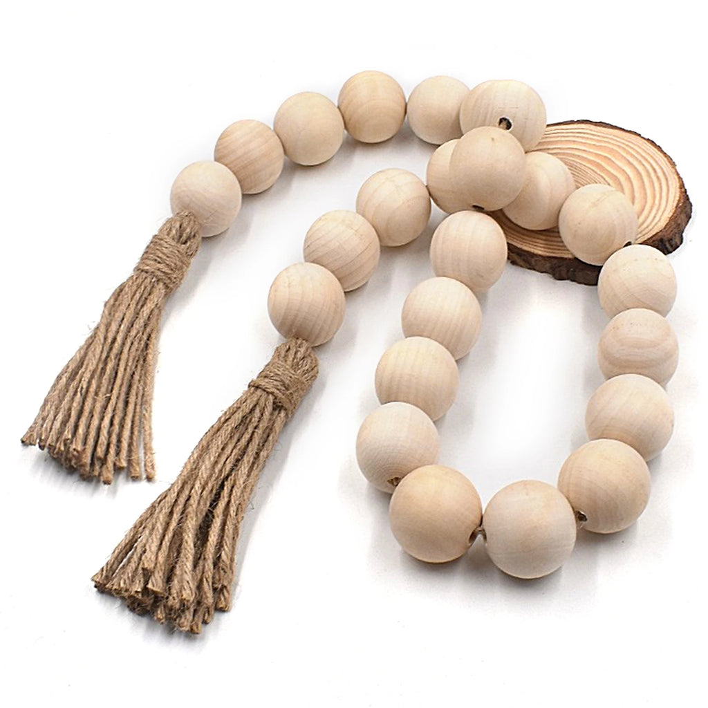 200-Pack 20mm Natural Round Wooden Beads – DIY Craft Beads
