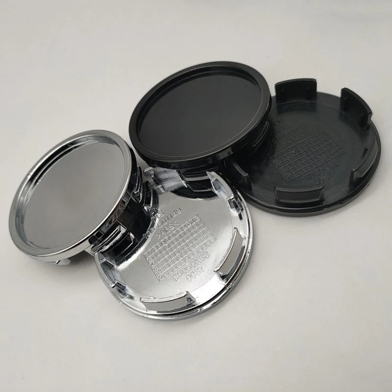 58mm ABS Wheel Center Hub Caps – 4-Pack Blank Rim Covers
