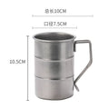 304 Stainless Steel Vintage Outdoor Marco Cup, Water Cup, Industrial Style, Creative Coffee, Camping, Picnic, Beer Coffee Mug Zpaxo 350ml 1PCS