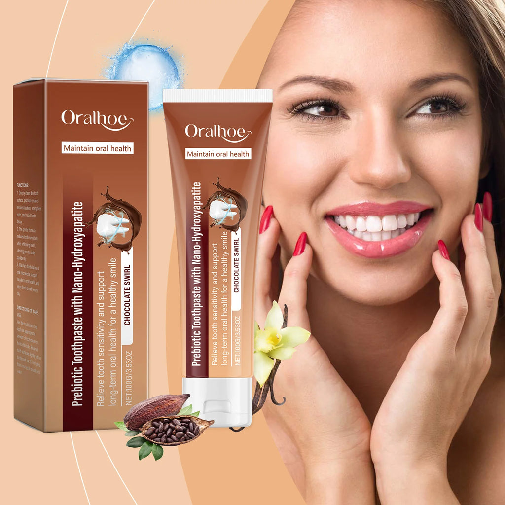 Chocolate Prebiotic Whitening Toothpaste – Sensitivity Relief Whitening Toothpaste Zpaxo