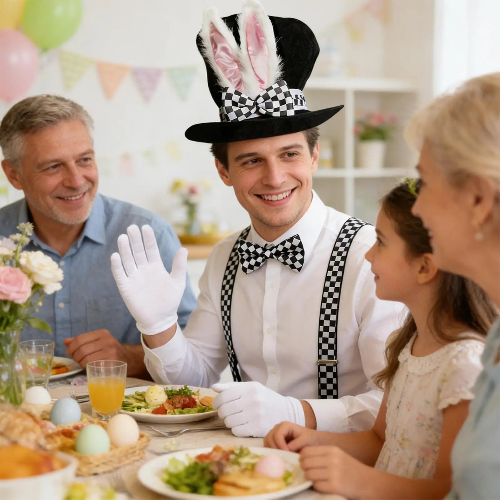 Easter Bunny Costume Adult Cosplay Outfit Hat Holiday Dress Up