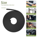 6M Braided Self Closure Cable Sleeve Insulated Cable Flexible Cord Protector Management Sleeve for Home Automotive Desk TV PC Zpaxo black 6m- Cutable
