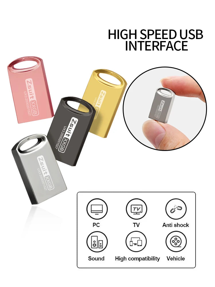 Z suit 10PCS/Wholesale USB Flash Memory 64G S+ Chip Waterproof Pen Drive 32G Individual Pack Free Set Logo Pendrive 3.0 U Disk Zpaxo