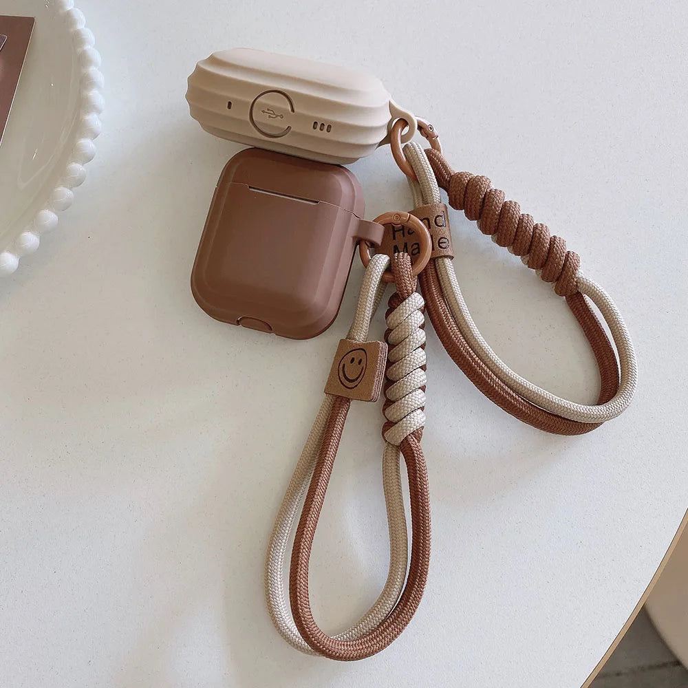 Silicone Earphone Case Smiling Face Lanyard Apple Airpods 4 3 2 1