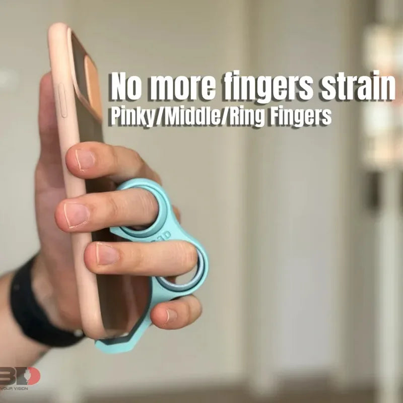 3D Printed Phone Grip Stand Ergonomic Stress Relief Holder Universal