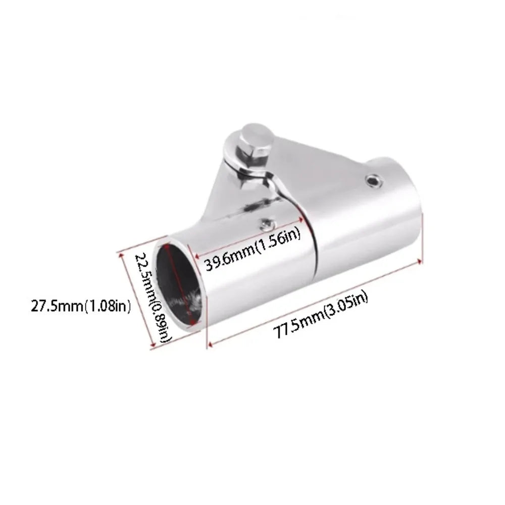 Stainless Steel Folding Swivel Connector Marine Grade Strength Pipe Zpaxo 22mm bolt