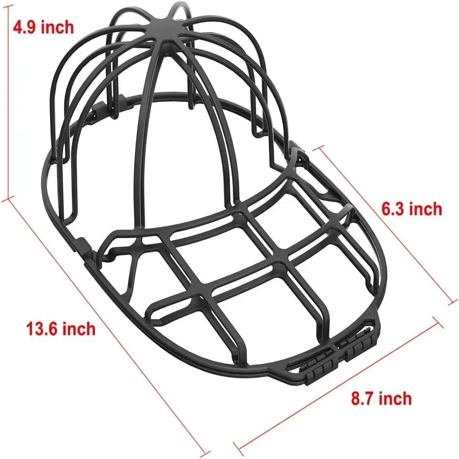 Hot Baseball Cap Washer Bag for Washing Machine Anti-Deformation Hat Cleaning Cage Frame Holder Home Laundry Guard Support Zpaxo Black