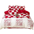 Bed Sheet Washed Cotton Textiles Gentle Brushed Queen Duvet Cover