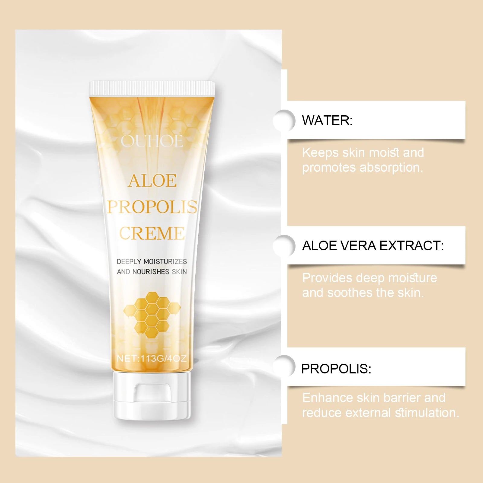 Aloe Propolis Moisturizing Cream – Anti-Aging Face & Body Face & Body Cream Zpaxo