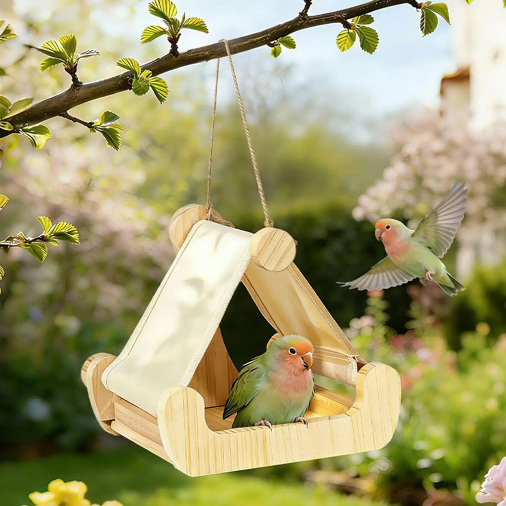 Bird Hammock Wooden Sleeping Drawer Tray Multifunctional Conure Bed