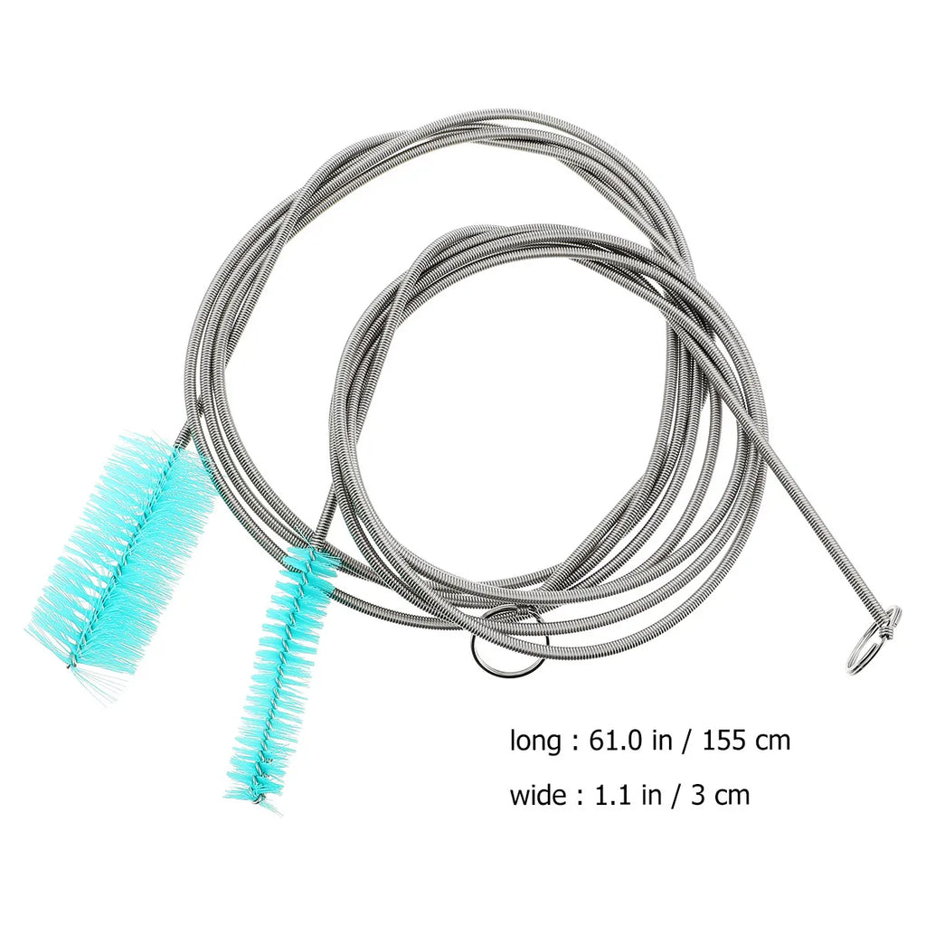 Spring Cleaning Brush Water Pipe Cleaner Stainless Steel Handle