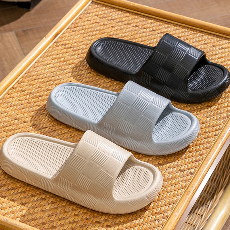 Soft Home Slippers Couple Summer Indoor Skid Proof Bathroom Sandals