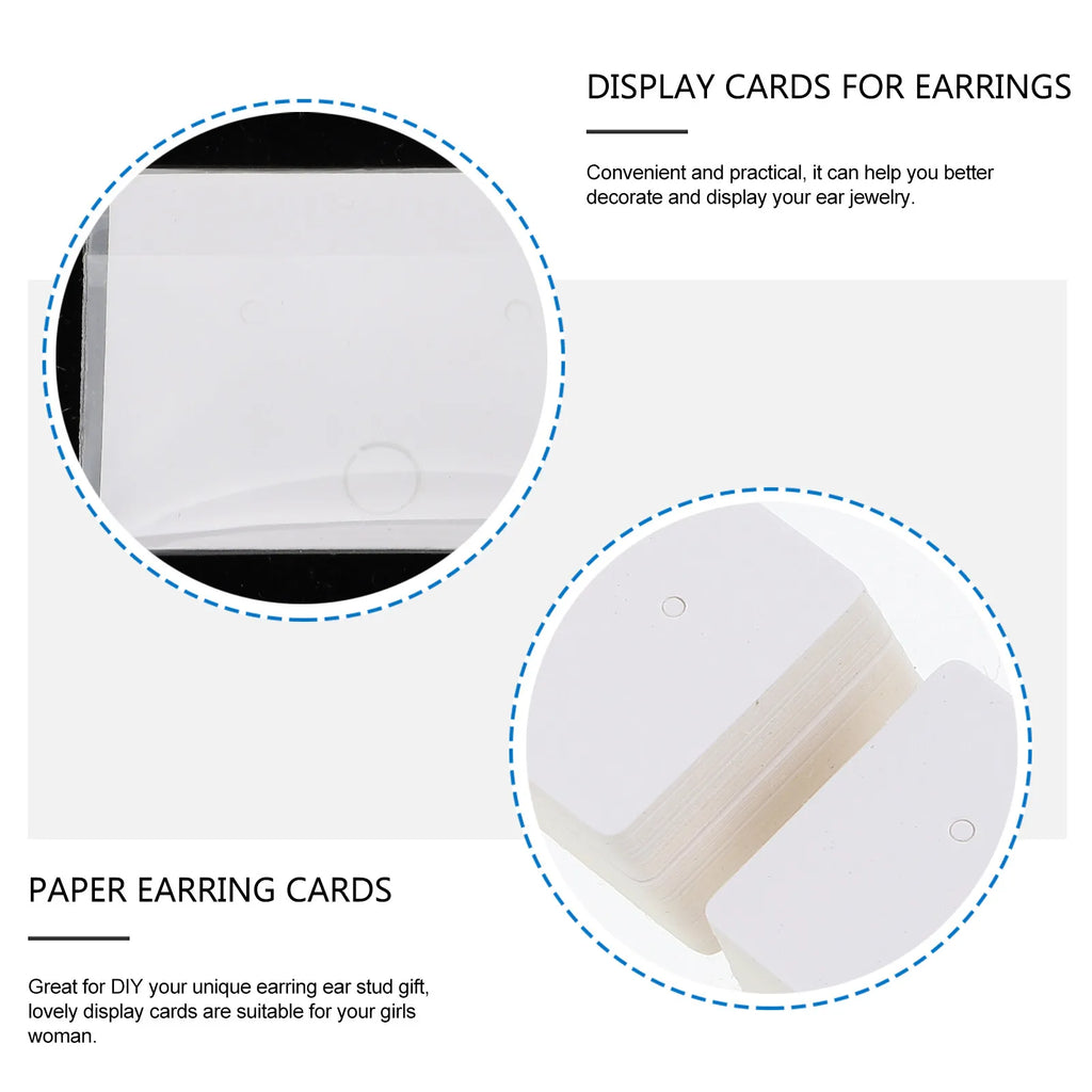 Jewelry Display Cards Earrings Thick Cardboard Rectangle Holders Opp