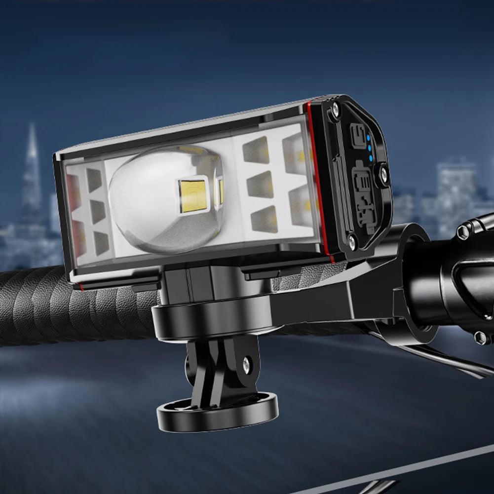 LED Bicycle Front Light USB Rechargeable Headlight 5200mAh 2600mAh