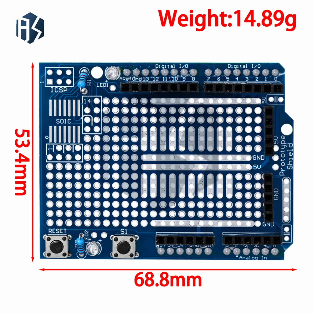 Integrated SYB-170 Mini Breadboard Proto Shield Arduino Zpaxo