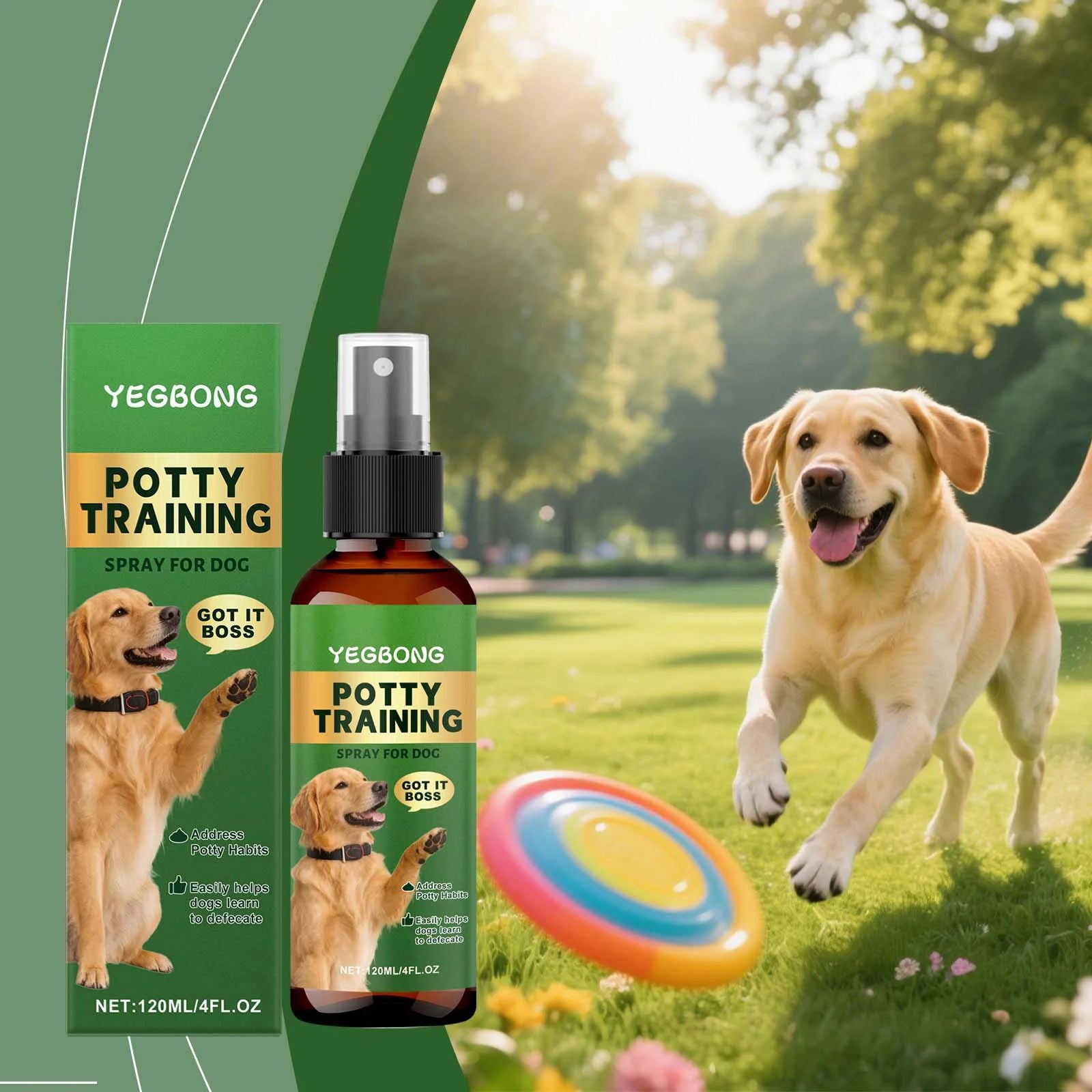 YEGBONG Pet Toilet Training Spray – Dog & Cat Potty Trainer Pet Potty Training Spray Zpaxo