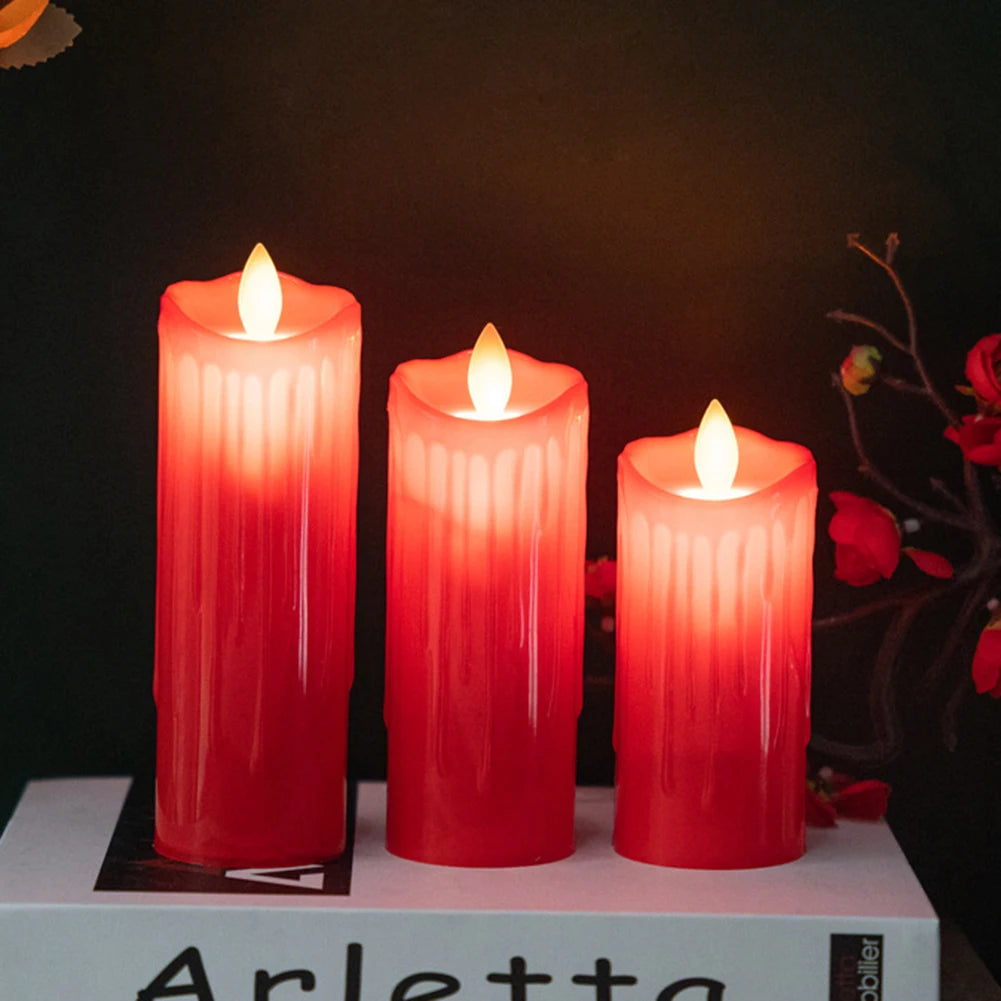 Flameless Electeic Candles Auto Swing Realistic Candle Led Lightweights Bright Flickering Bulb for Seasonal Festival Celebration Zpaxo