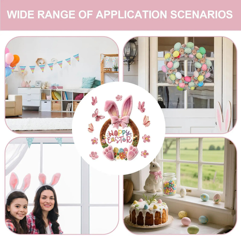 Easter Window Clings Static Decals Removable Reusable Bunny Rabbit