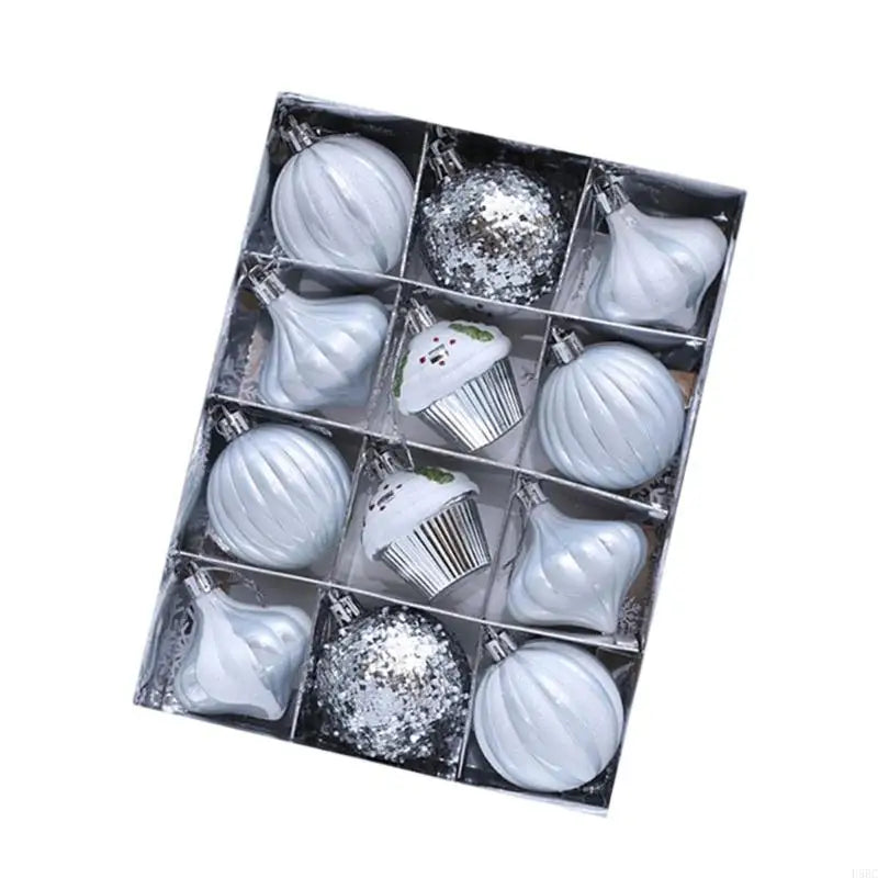 Christmas Home Decors 12 Plastic Ball Ornament Holiday Parties