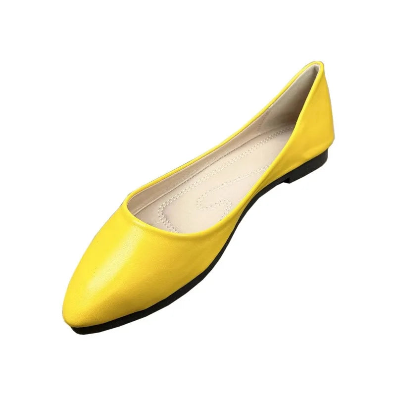 Flat Shoes for Women Spring and Autumn 2025 New Shallow Mouth Pointed Toe Boat Shoes Plus Size Women's Shoes Zapatos De Mujer Zpaxo