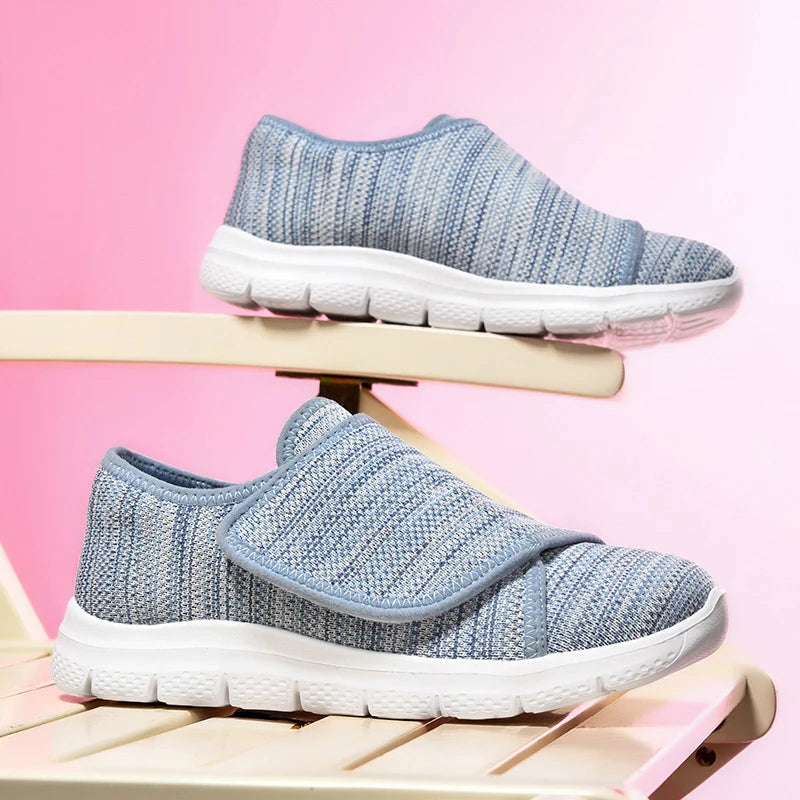 Spring Summer Mesh Lightweight Breathable Velcro Women's Casual Shoes Zpaxo