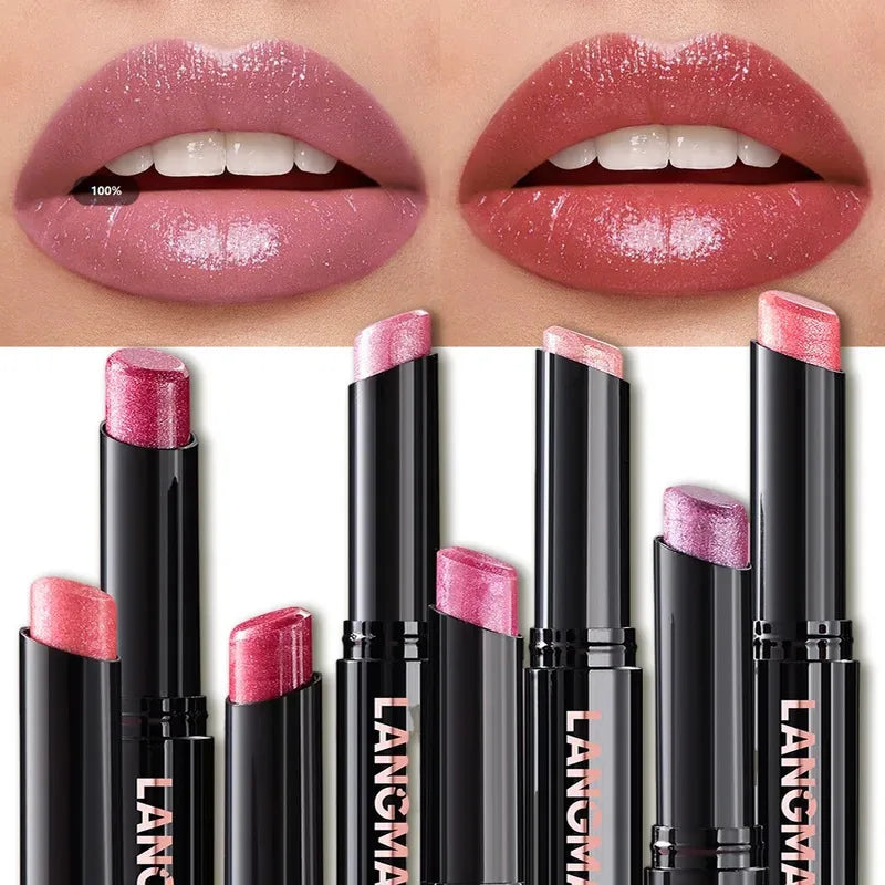 Diamond Pearlescent Lipstick Waterproof Long Lasting Non-stick Cup Matte Velvet Shiny Lipsticks Red Sexy Lips Makeup Cosmetics Zpaxo