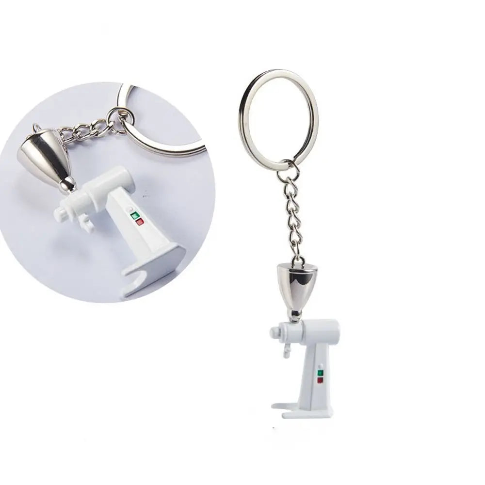 Zinc Alloy Niche Design Syphon Girl Gift Hanging Ornament Coffee Series Key Ring Bag Pendent Car Key Ring Coffee Pot Key Chain Zpaxo G