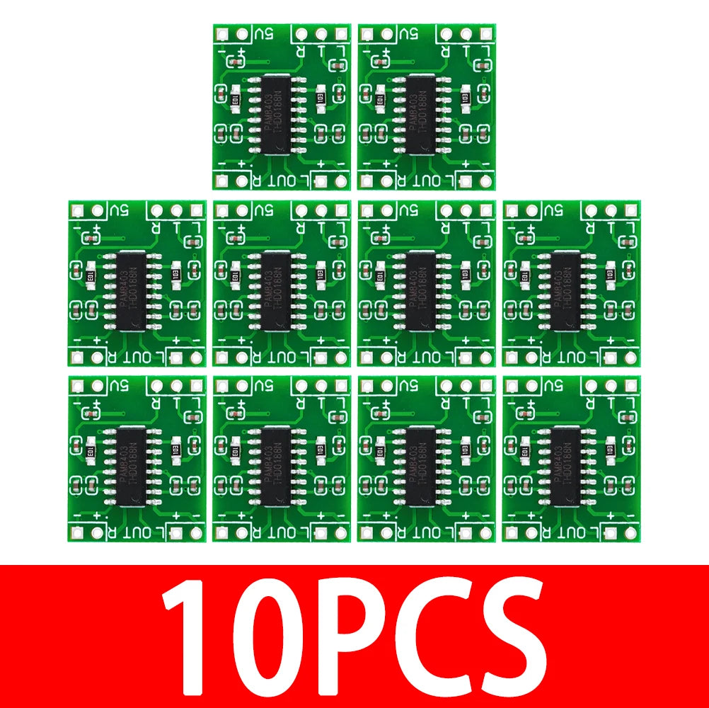 PAM8403 Mini Digital Amplifier Board 2 3W Class D Efficient 5 5V USB Zpaxo 10PCS