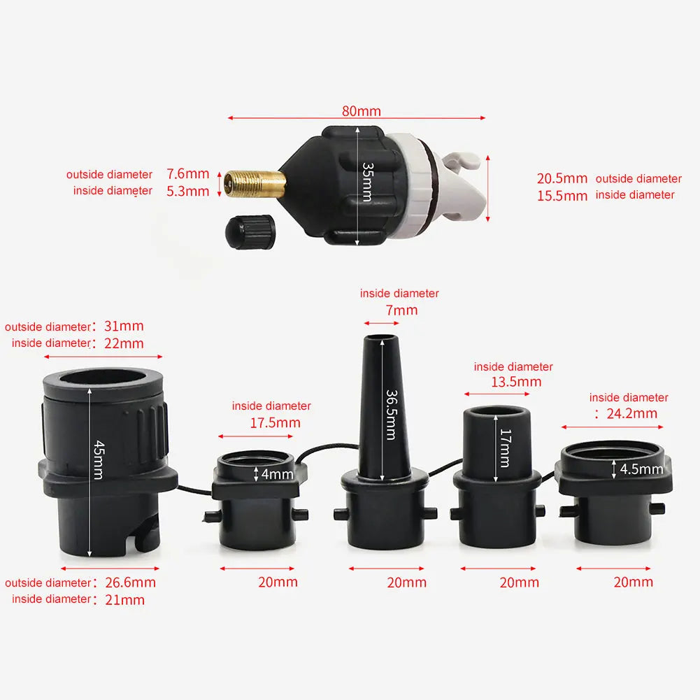 Air Valve Adaptor SUP Board Inflatable Pump Adapter Paddle Boat Kayak