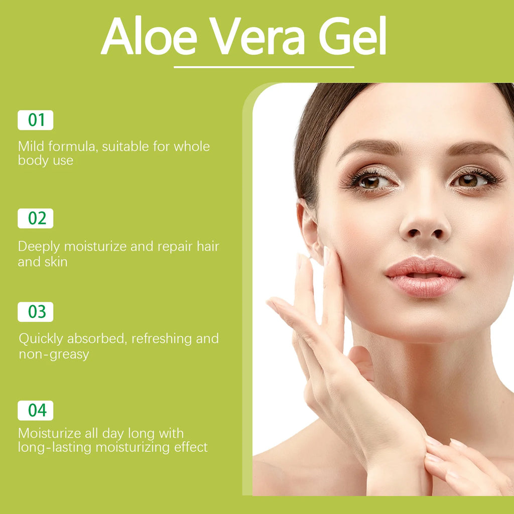 Aloe Vera Gel Nourish Moisturize Smooth Soften Soothe Face Prevent Acne Pimple Redness Cracked Rough Moisturizing Aloe Vera Gel Zpaxo