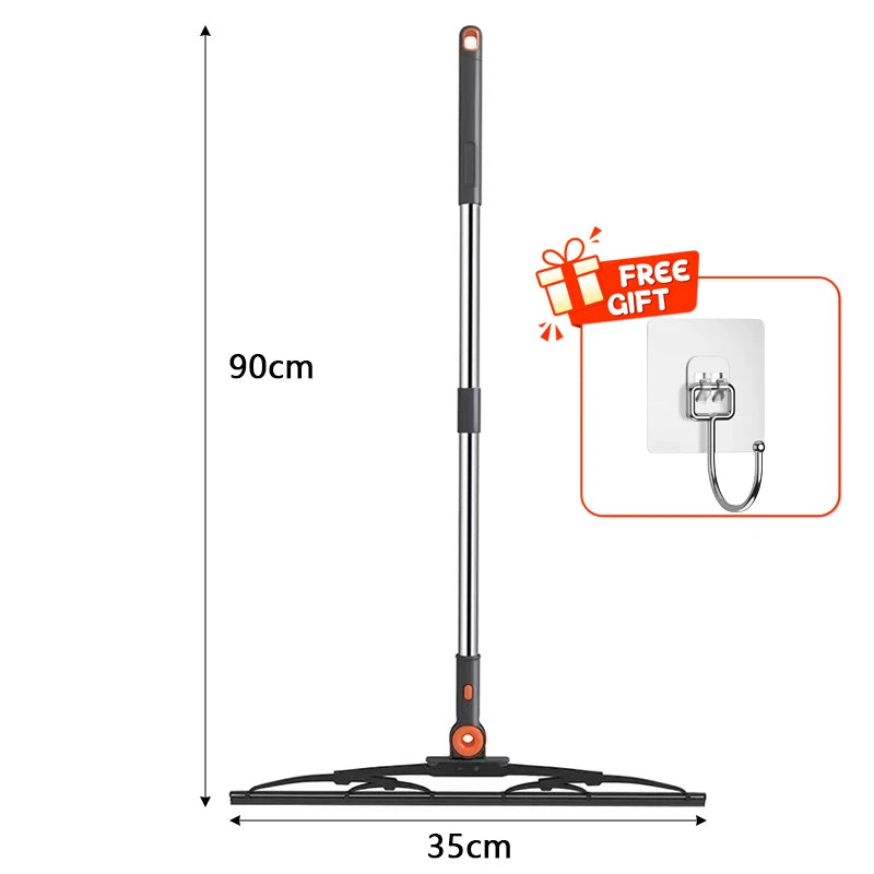 50 Cm Rotatable Magic Rubber Broom Silicone Mop Hand Dust Brooms Home Floor Cleaning Squeegee Wiper Flooring Household Utensils Zpaxo 35 cm - Hook